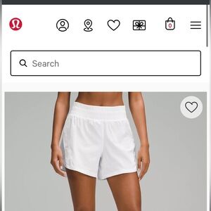 Lululemon 5" track that lined running short